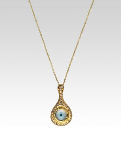 Eye necklace with diamonds Contemporary Diamond