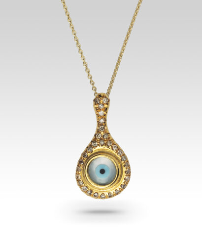 Eye necklace with diamonds Contemporary Diamond