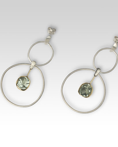 Green Amethyst earrings Contemporary Amethyst