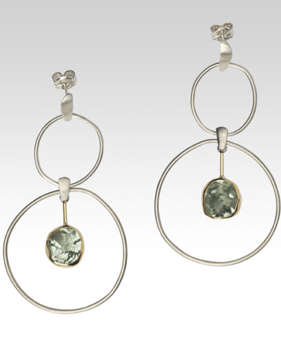 Green Amethyst earrings Contemporary Amethyst