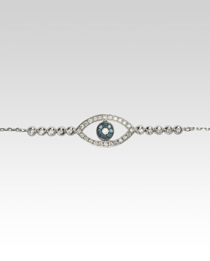 Eye bracelet with blue and white diamonds Bracelets Bracelet