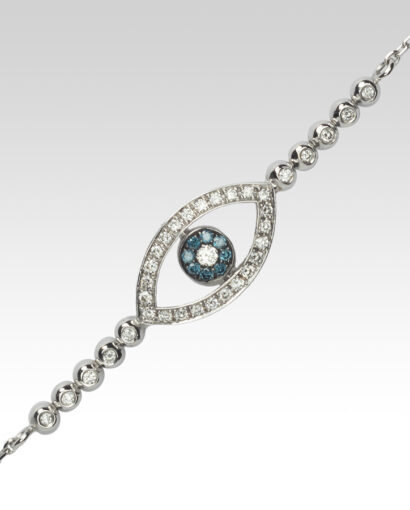 Eye bracelet with blue and white diamonds Bracelets Bracelet