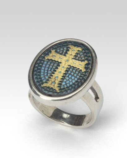 Crusader micromosaic ring Micromosaic Rings