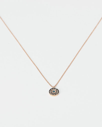 Gold necklace with diamonds-target design Contemporary Diamond