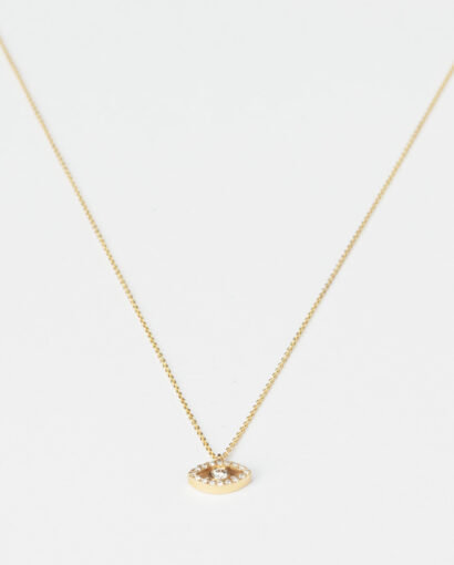 Gold diamond necklace-eye design Contemporary Diamond