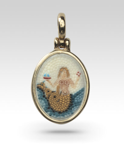 Mermaid pendant micromosaic Micromosaic Mermaid