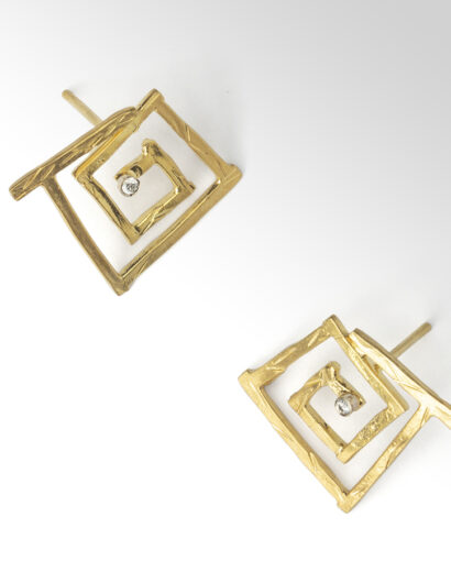 Meander diamond earrings Contemporary Diamond