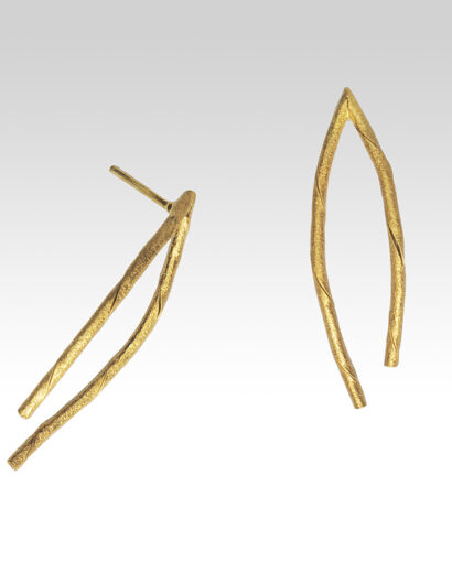 Solid gold earrings Contemporary Earrings
