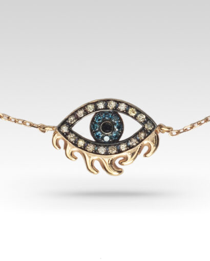 Eye bracelet with blue and white diamonds Bracelets Bracelet