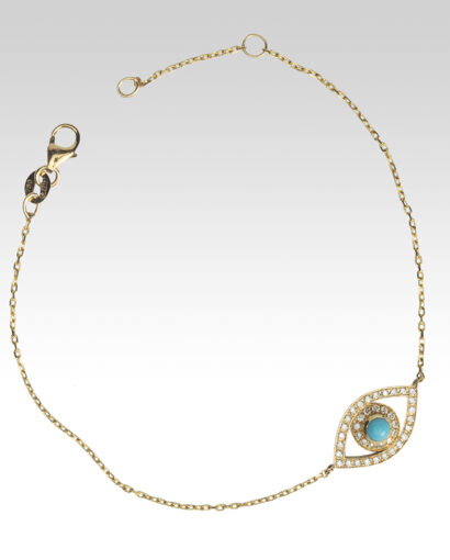 Eye bracelet with turqoise and diamond Bracelets Bracelet