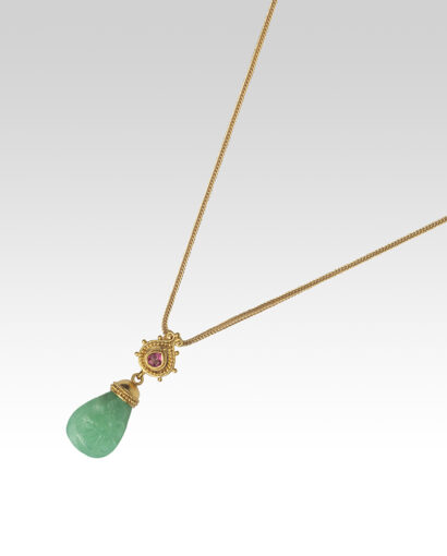 Byzantine Chrysoprase and tourmaline pendant Pendant Byzantine