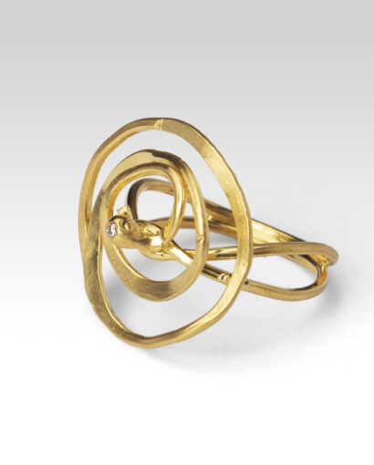 Spiral ring with diamond Contemporary Diamond