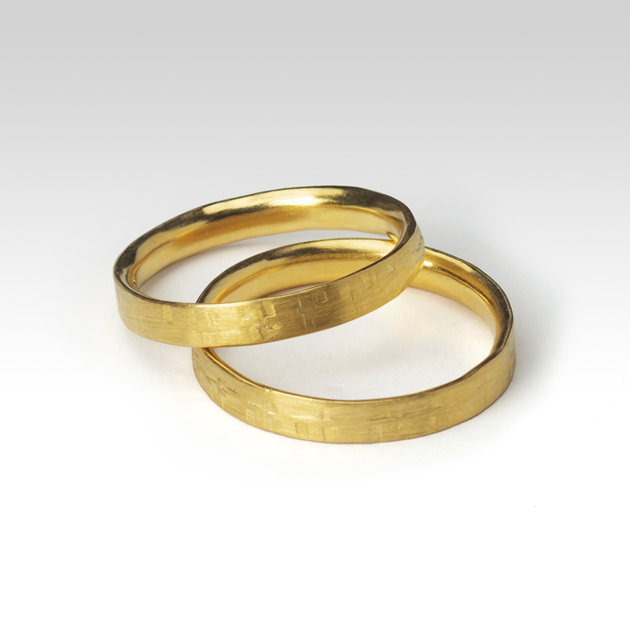 Wedding bands in 18K gold Contemporary Wedding Bands