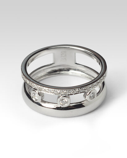 Two band diamond ring Contemporary Bands