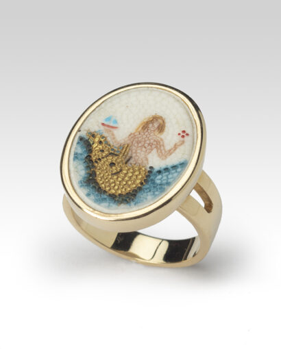 Mermaid micromosaic ring Micromosaic Mermaid