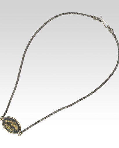 Delos dolphins micromosaic necklace Micromosaic Micromosaic