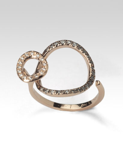 Διαμαντένιο δαχτυλίδι με κύκλους Δαχτυλίδια Δαχτυλίδι